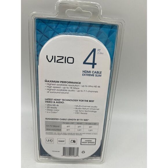 Vizio 4Ft HDMI Extreme Slim Cable - Picture 2 of 3